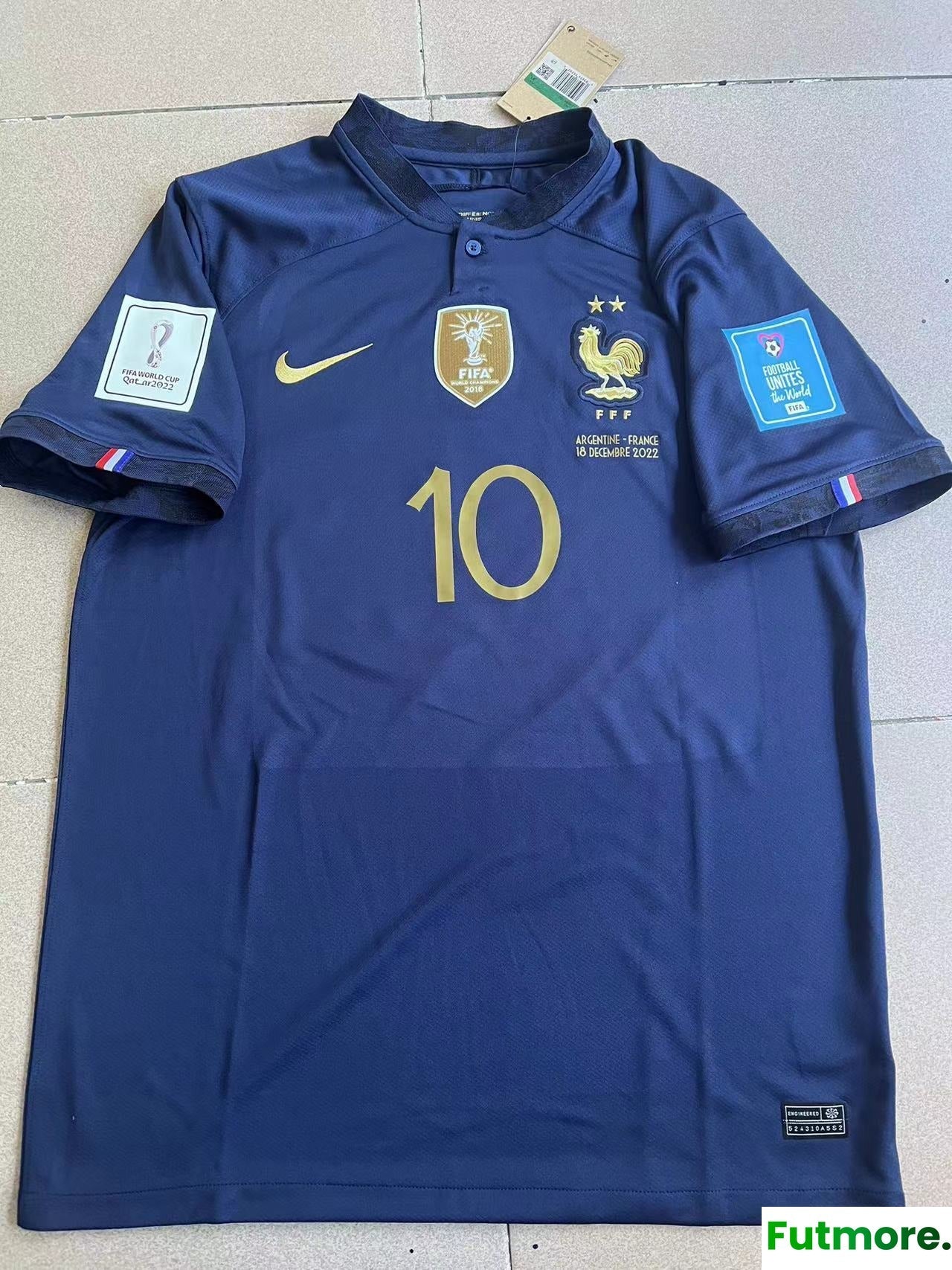 Maillot France Coupe du Monde 2022 - Tous les patchs